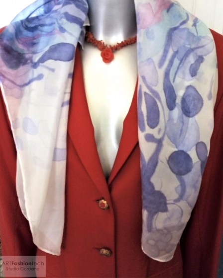 Harmonia unikatna ženska svilena marama ručno oslikana