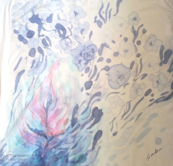 Harmonia unikatna ženska svilena marama ručno oslikana