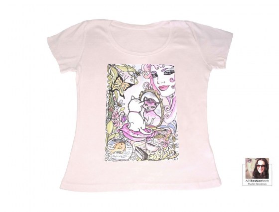 Majica Maca pamučna majica s tiskom