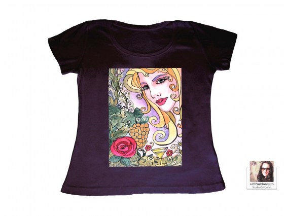 Vine Queen pamučna majica s tiskom